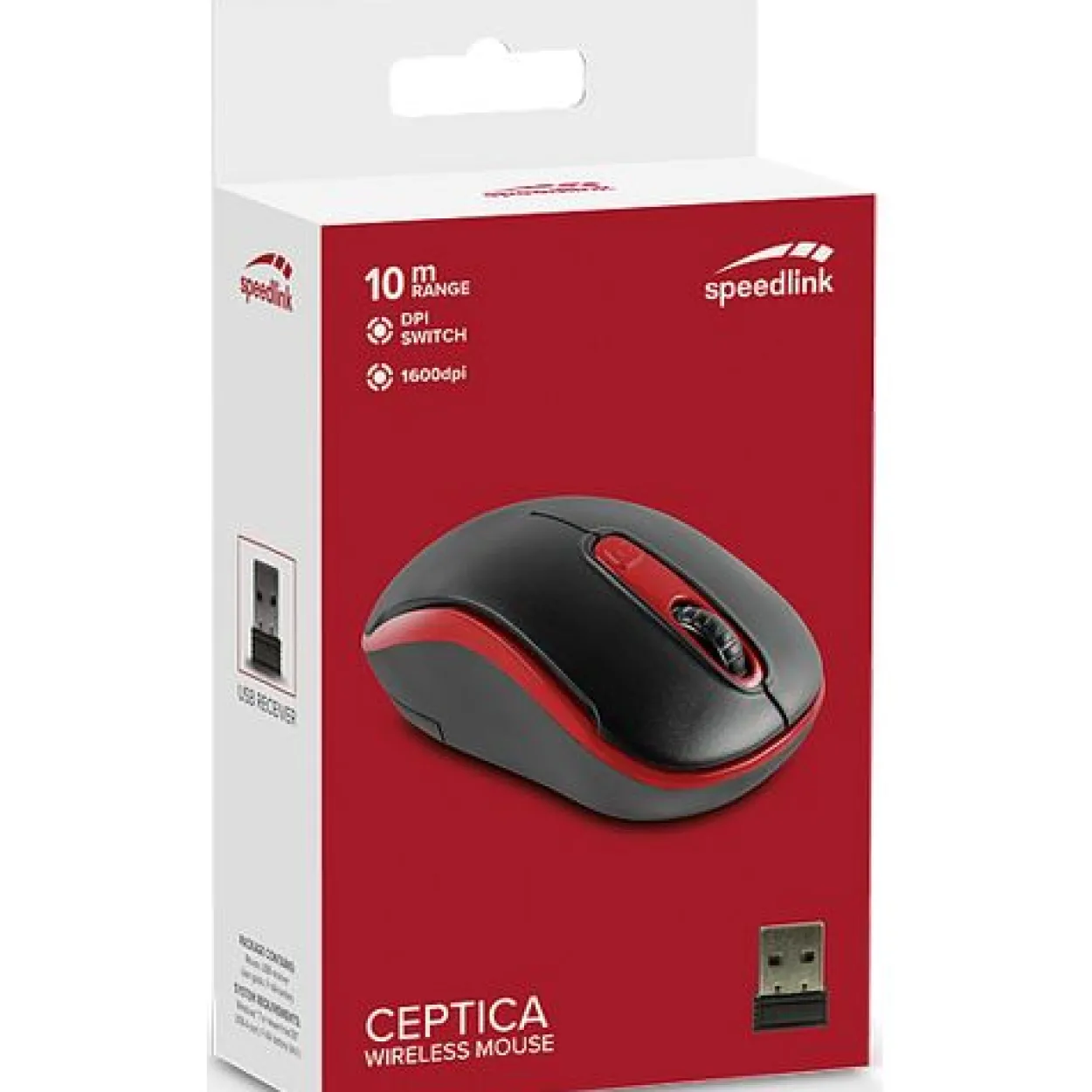 Speedlink Ceptica 2.4 GHz schwarz/rot (kabellos)