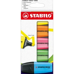 STABILO BOSS MINI Textmarker farbsortiert, 5 St.