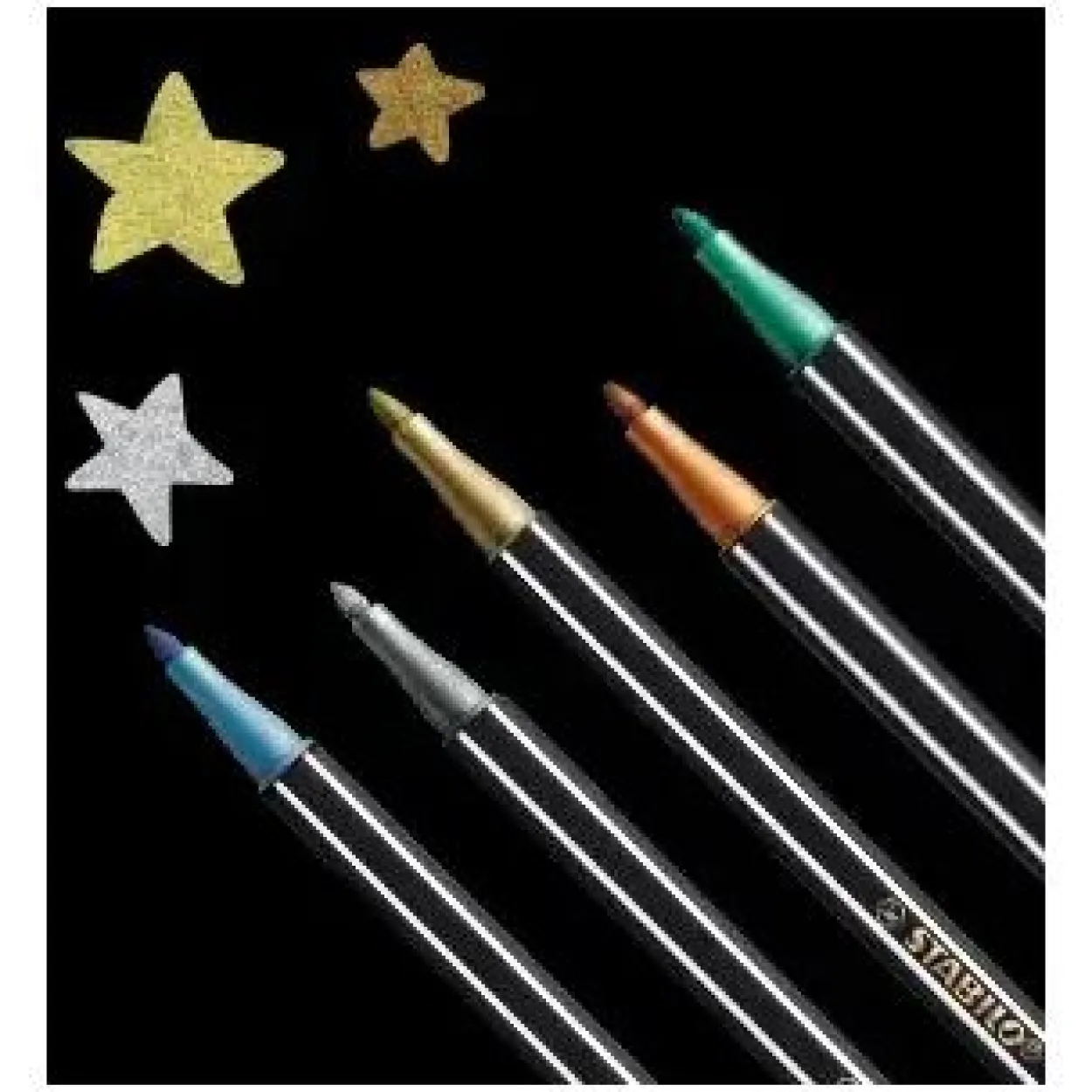 STABILO Pen 68 metallic Filzstifte farbsortiert, 8 St.