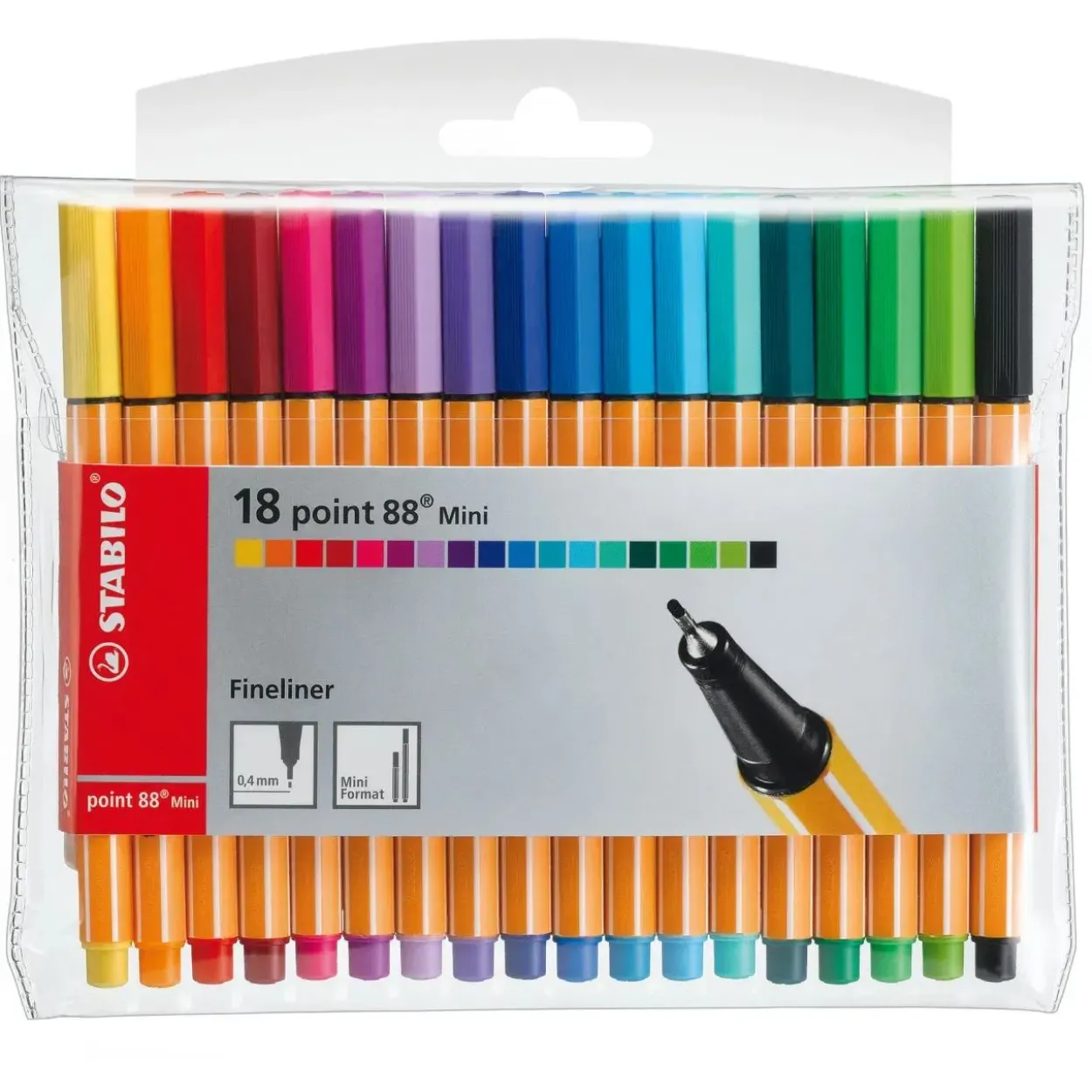 STABILO Point 88 Mini Fineliner farbsortiert 0,4 mm, 18 St.