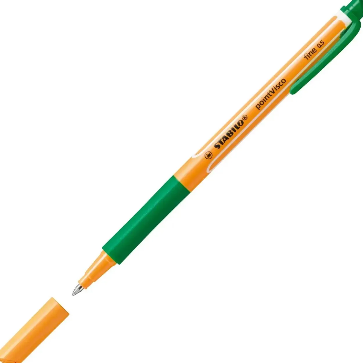 STABILO pointVisco Gelschreiber orange 0,5 mm, Schreibfarbe: grün, 10 St.