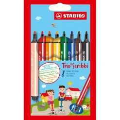 STABILO Trio® Scribbi Filzstifte farbsortiert, 8 St.
