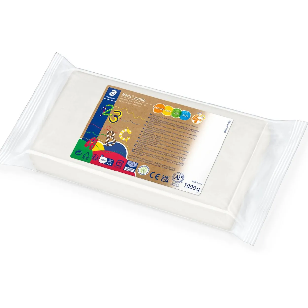 STAEDTLER Knete Noris Club Plastilin 8421 weiß, 1,0 kg