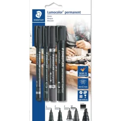 Staedtler Lumocolor Permanent-Marker-Set 4-teilig schwarz