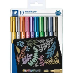 Staedtler Marker Metallic 10 Stück im Etui, 1-2mm, metallic