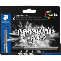 STAEDTLER MultiInk Pigment Arts intensiv pen schwarz 2er-Set retail