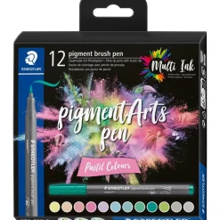 STAEDTLER MultiInk Pigment Arts brush pen 12er-Set Pastel retail