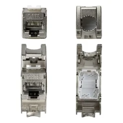 STARTECH CAT8 KEYSTONE JACK 6-PACK 6-PACK180-DEGREE/TOOLLESS/SHIELD
