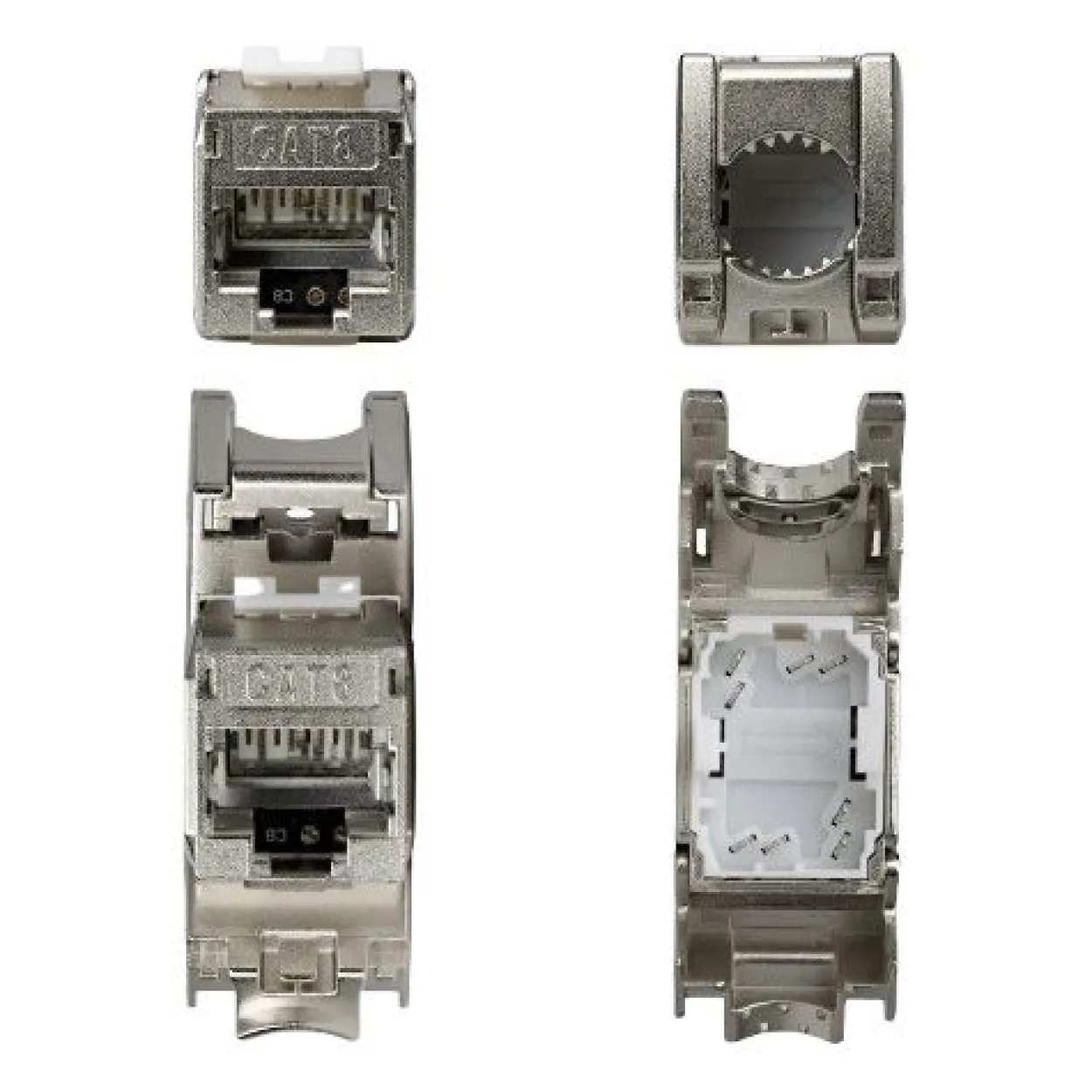 STARTECH CAT8 KEYSTONE JACK 6-PACK 6-PACK180-DEGREE/TOOLLESS/SHIELD