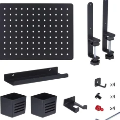 Startech CLAMP-ON PEGBOARD ORGANIZER WITH ACCESSORIES STEEL BLACK