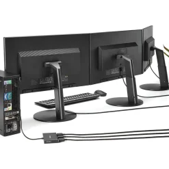 Startech Displayport Adapter Mini Displayport Stecker auf 3x HDMI-Buchse Schwarz mit Netzteil / MST