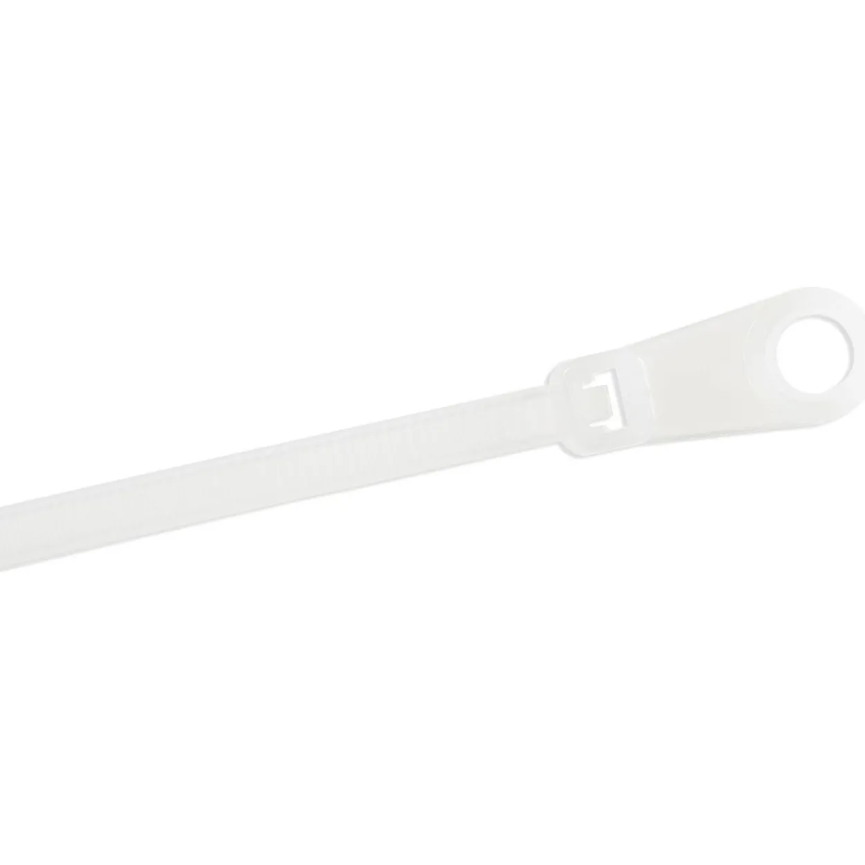 Startech Kabelbinder mit Befestigungsöse - 100x2mm selbstsichernde Kabelbinder mit Öse Nylon 66 UL weiss 100 Stück