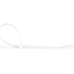 Startech Kabelbinder 254x4mm selbstsichernde Nylon-Kabelbinder mit gebogener Spitze 94V-2/UL weiss 100 Stück