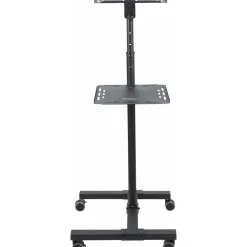 Startech Mobile Projektor und Laptopständer - 2 Regale für jeweils 10 kg - höhenverstellbar mit feststellbaren Rädern