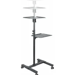 Startech Mobile Projektor und Laptopständer - 2 Regale für jeweils 10 kg - höhenverstellbar mit feststellbaren Rädern