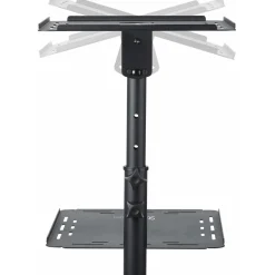 Startech Mobile Projektor und Laptopständer - 2 Regale für jeweils 10 kg - höhenverstellbar mit feststellbaren Rädern