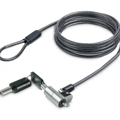 StarTech Nano Laptop Cable Lock, 6ft (2m), Anti-Theft Keyed Lock, Security Cable Locks Nano Slot Computers, For HP EliteBook/Lenovo ThinkPad