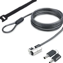StarTech Nano Laptop Cable Lock, 6ft (2m), Anti-Theft Keyed Lock, Security Cable Locks Nano Slot Computers, For HP EliteBook/Lenovo ThinkPad
