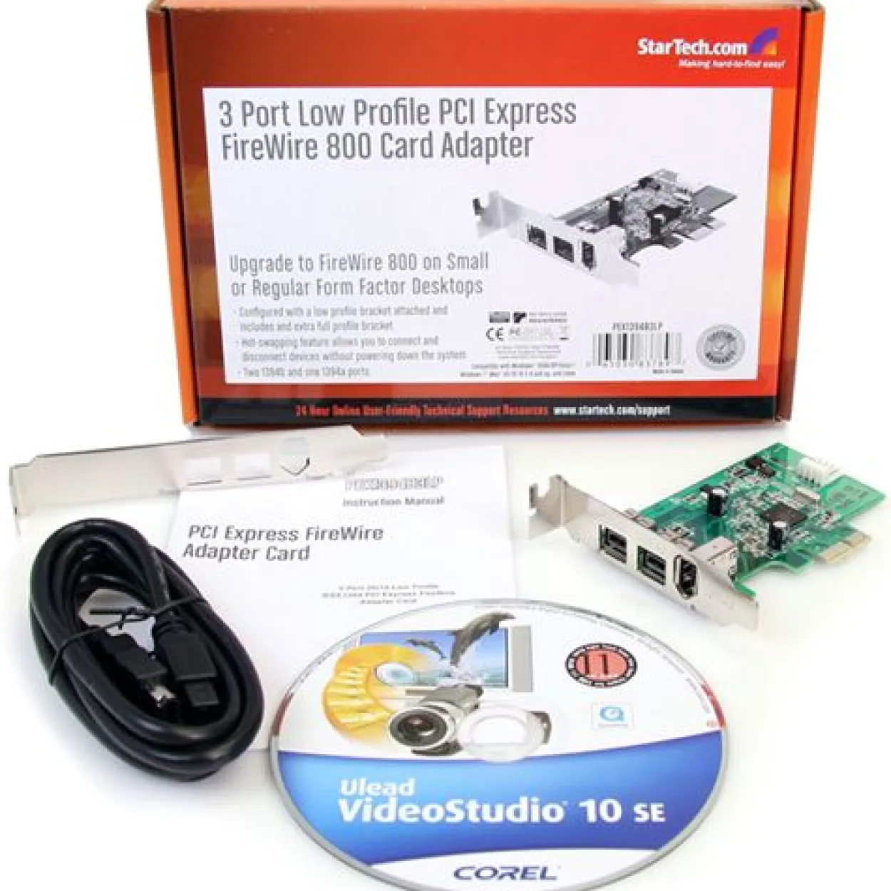 Startech PEX1394B3LP 3 Port PCIe x1 Low Profile retail