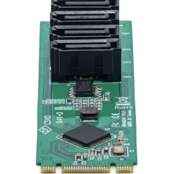 StarTech 4-Port M.2 to SATA Adapter Card, M.2 PCIe 3.0 to SATA HDD/SSD Expansion Card, ASM1064 Chipset, M.2 NVMe to 4x HDD/SSD for Windows/m