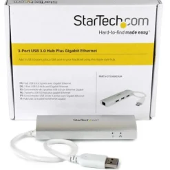 Startech 3PT Portable USB 3.0 HUB + GBE