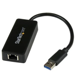 Startech schwarzer Netzwerkadapter mit USB Port für USB 3.0 (USB31000SPTB)