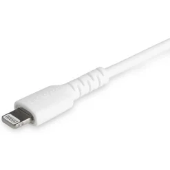 Startech USB-C auf Lightning-Kabel 1m Apple Mfi zertifiziert iPhone Ladekabel Aramidfaser RUSBCLTMM1MW, weiss