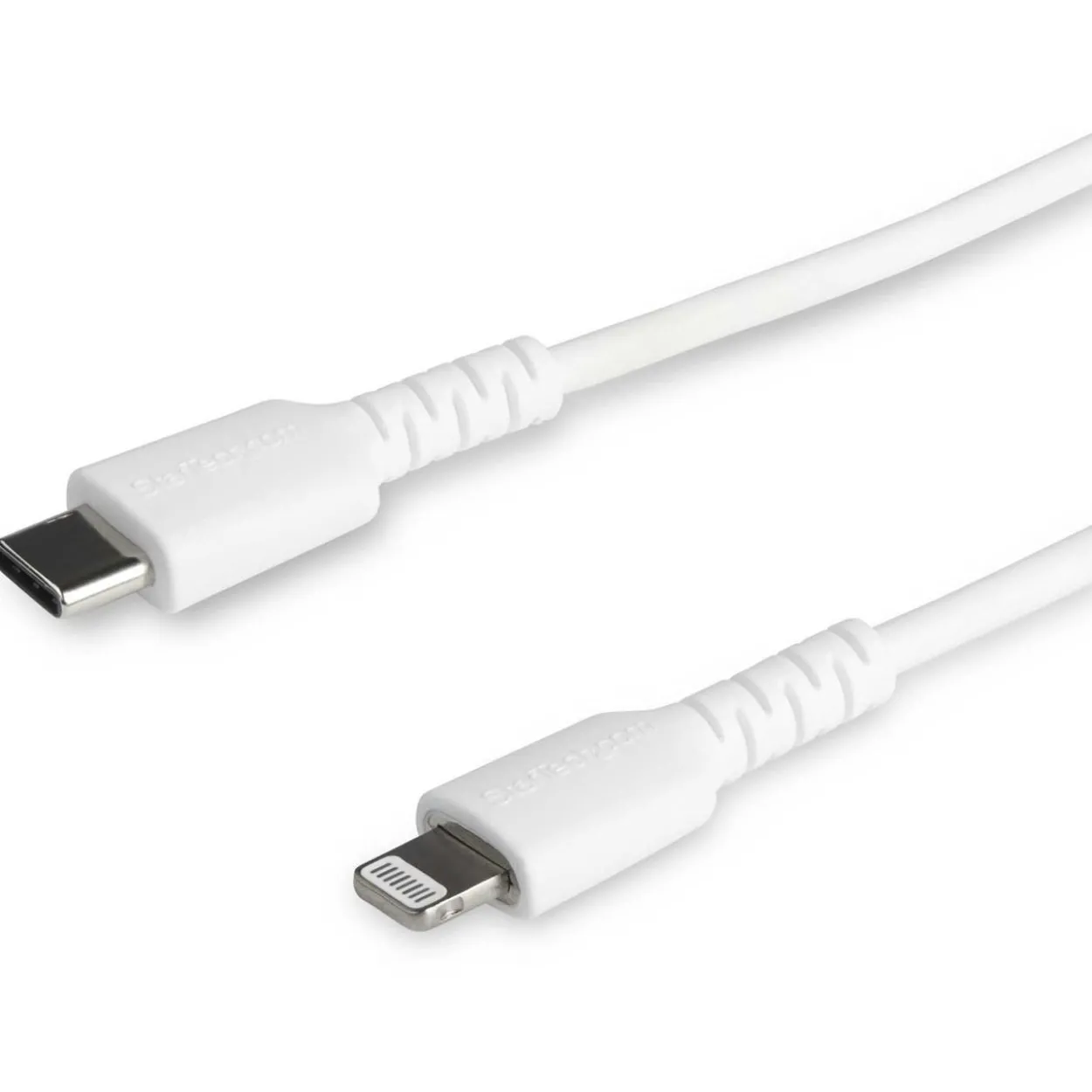 Startech USB-C auf Lightning-Kabel 1m Apple Mfi zertifiziert iPhone Ladekabel Aramidfaser RUSBCLTMM1MW, weiss