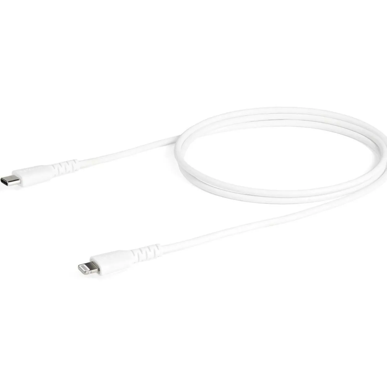 Startech USB-C auf Lightning-Kabel 1m Apple Mfi zertifiziert iPhone Ladekabel Aramidfaser RUSBCLTMM1MW, weiss