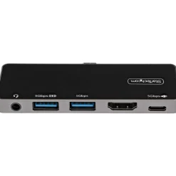Startech USB-C Digital AV-Multiport-Adapter - USB-C auf 4K 60Hz HDMI 2.0 100W PD Pass-Through-Laden 3-Port USB 3.0 Hub