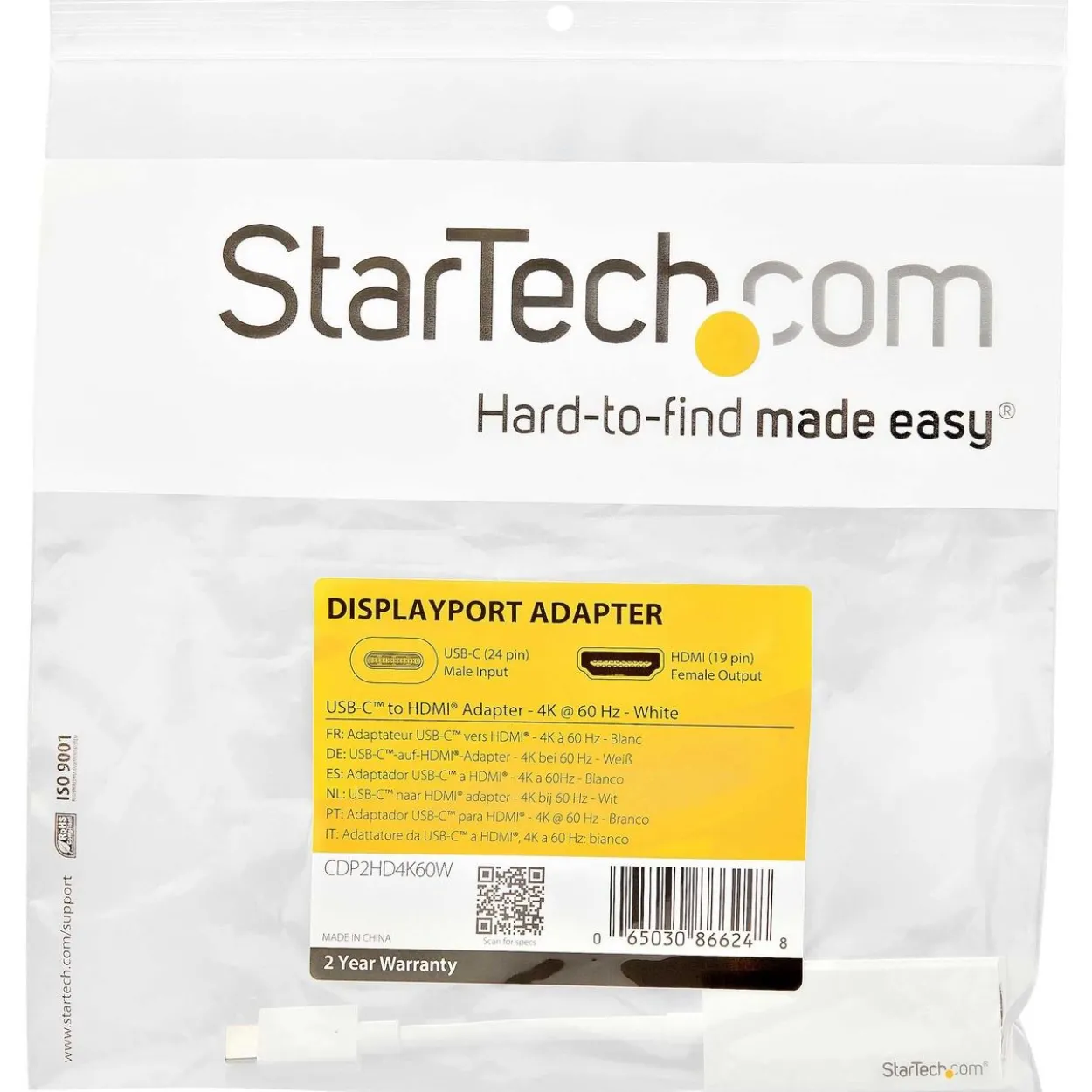 Startech USB-C TO HDMI ADAPTER - 4K60HZ
