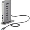 Startech USB-C USB-A Dock - Hybrid Universal USB 3.0 Docking station für USB-C oder USB-A Laptop - Dual-Monitor - GbE