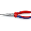 Storchschnabelzange L.200mm pol. flach-rd. lang KNIPEX m.2Komp.-Hüllen