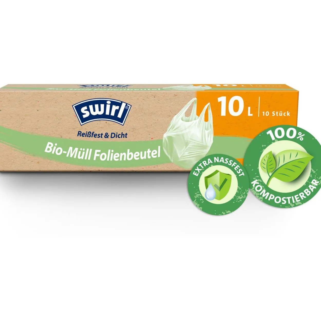 swirl Biomüllbeutel 2093954006 10,0 l grün, 10 St.