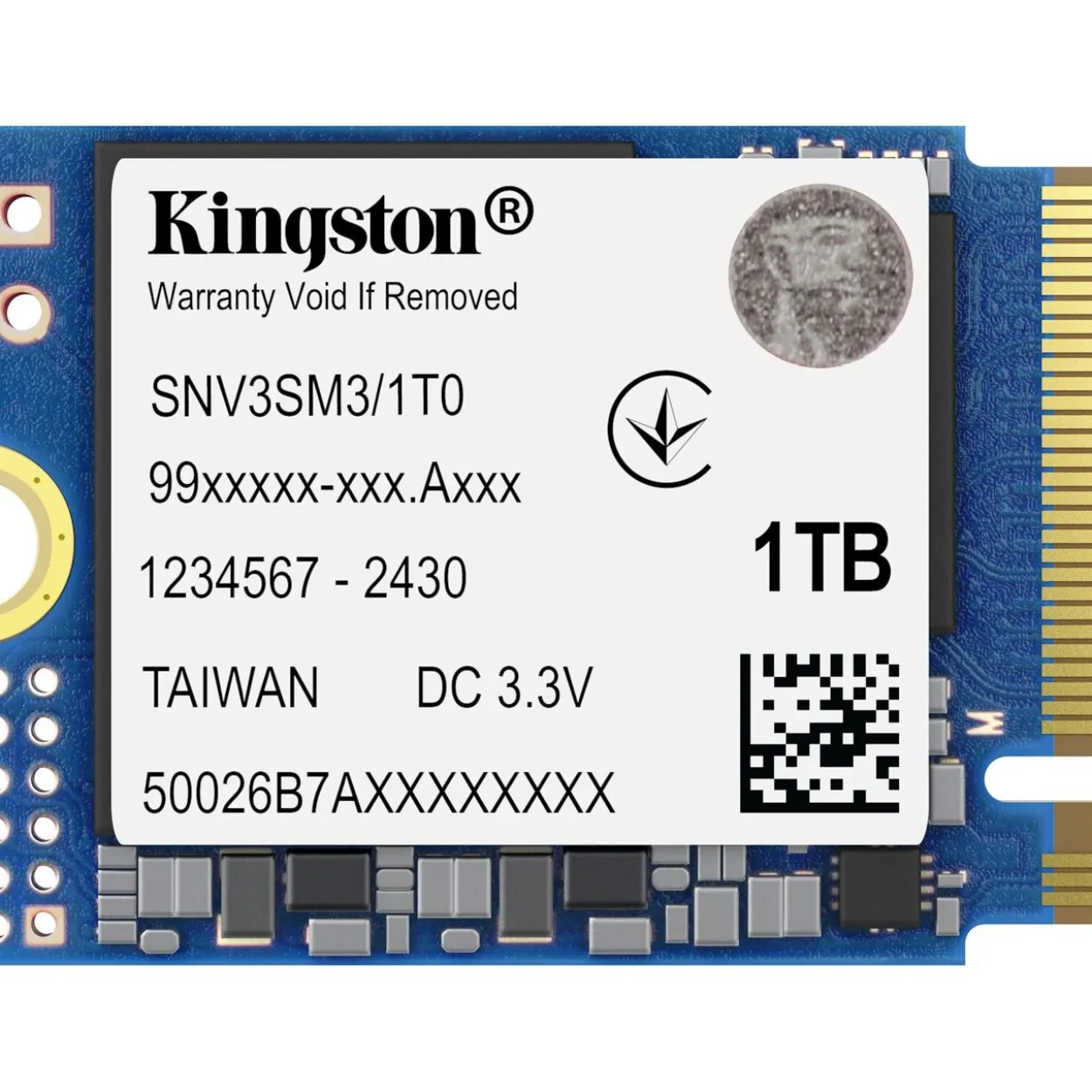 1TB Kingston NV3 M.2 2230 PCIe 4.0 x4 NVMe 3D NAND (SNV3SM3/1T0)