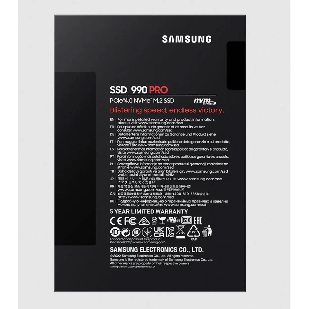1TB Samsung 990 PRO M.2 PCIe 4. 3D-NAND TLC (MZ-V9P1T0BW)