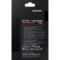 2TB Samsung 990 PRO with Heatsink M.2 2280 PCIe 4.0 x4 3D-NAND TLC (MZ-V9P2T0CW/GW)
