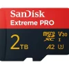 2TB SanDisk Extreme Pro - Flash-Speicherkarte (SD-Adapter inbegriffen) - A2 / Video Class V30 / UHS-I U3 - microSDXC UHS-I