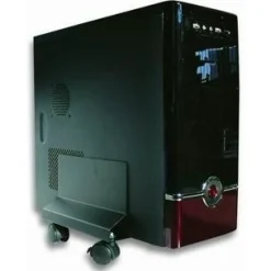 Techly CPU/PC Halterung mit Rollen, Metall, schwarz