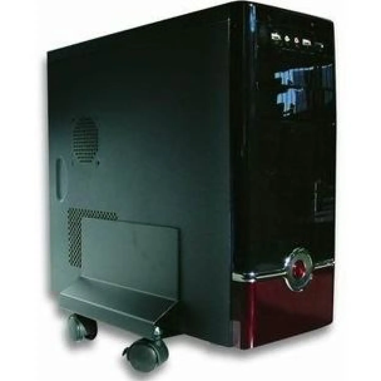 Techly CPU/PC Halterung mit Rollen, Metall, schwarz