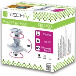 Techly Universal Deckenhalterung für Beamer, weiß