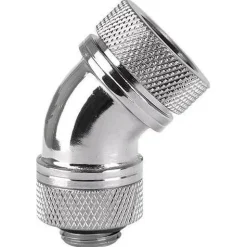 Thermaltake Pacific G1/4 PETG Tube 45-Degree compression 16mm OD - Chrome