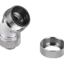 Thermaltake Pacific G1/4 PETG Tube 45-Degree compression 16mm OD - Chrome