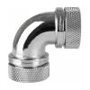 Thermaltake Pacific PETG Tube 90-Degree dual compression 16mm OD - Chrome