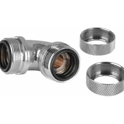 Thermaltake Pacific PETG Tube 90-Degree dual compression 16mm OD - Chrome