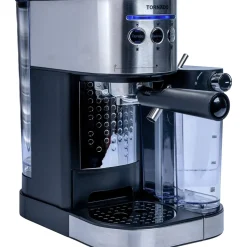 Tornado Siebträgermaschine TCM-14125 Edelstahl und Schwarz