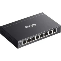 TP-LINK Omada ES208GP 8-Port Gigabit Easy Managed Switch mit 8-Port-PoE+ Desktop wandmontierbar PoE+ (64 W) - managed