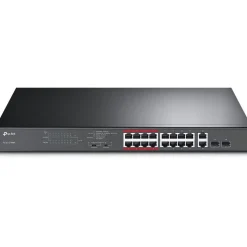 TP-LINK TL-SL1218M 16× 10/100 Mbps PoE+ 2× Gigabit Non-PoE 2× Combo Gigabit SFP 802.3at/af 192 W PoE Power