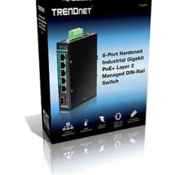 TrendNet 6-port Indust. Gbit PoE+ DIN Rail metall Layer 2 120W
