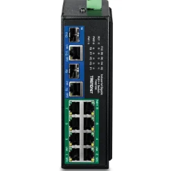 TrendNet 10-Port Industrial Gigabit 400W PoE++ DIN-Rail Swit